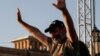 Armenian opposition leader Nikol Pashinyan waves to his supporters at a rally in Yerevan, Armenia, May 2, 2018. 