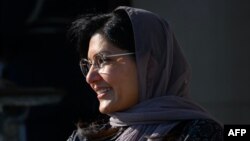 Duta Besar Arab Saudi untuk AS, Reema binti Bandar Al Saud menjelang upacara penyambutan Menteri Pertahanan Saudi Khalid bin Salman di Pentagon, Washington, DC, 1 November 2023. (Mandel NGAN / AFP)