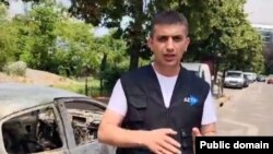 AZTV-nin əməkdaşı Kamil Balakişiyev Fransada çəkiliş zamanı (Mənbə: AZTV)