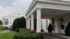 A general view of the West Wing of the White House, where over the Fourth of July holiday weekend cocaine was discovered in an entry area where visitors place electronics and other belongings before taking tours, in Washington, July 5, 2023. 