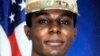 This portrait of American soldier Travis King is displayed at the home of his grandfather Carl Gates, July 19, 2023, in Kenosha, Wis.
