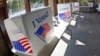 FILE - A ballot completion area is pictured in McCandless, Pennsylvania, Oct. 9, 2020.