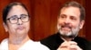 পশ্চিমবঙ্গের মুখ্যমন্ত্রী মমতা বন্দ্যোপাধ্যায় ও রাহুল গান্ধী