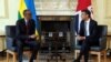 FILE - British Prime Minister Rishi Sunak, right, and visiting Rwandan President Paul Kagame meet at 10 Downing Street, London, May 4, 2023. 