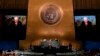 Le président palestinien President Mahmoud Abbas à l'ONU.