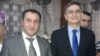 AXCP Təşkilat şöbəsinin müdir müavini Elxan Əliyev and partiyanın lideri Əli Kərimli (Mənbə: Facebook)