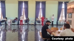 Aşura mərasimində qanvermə aksiyası (Foto TƏBİB-dir)