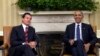President Barack Obama, right, meets with Mexican President Enrique Pena Nieto, left, in the Oval Office of the White House in Washington, July 22, 2016.