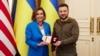 Presidente da Câmara dos Deputados dos EUA, Nancy Pelosi, e Presidente da Ucrânia, Volodymyr Zelenskyy