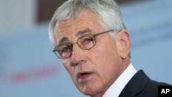 El secretario de Defensa de EE.UU., Chuck Hagel, habló en el Centro para Estudios Estratégicos e Internacionales, en Washington.