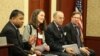 From left to right, (1) Satu Limaye, Director, East-West Center in Washinton, (2) Patricia Mahoney, Acting Deputy Assistant Secretary for Southeast Asia, US, Department of State, (3) Lieutenant Gen. Wallace Gregson, Jr. (Ret.), Former Assistant Secretary of Defense for Asian and Pacific Security Affairs, (4) Alex Feldman, President, US-ASEAN Business Council during 40th Anniversary Cebration of the US-ASEAN Partnership at Capitol Visitor Center on Tuesday May 16, 2017. (Seourn Vathana/VOA Khmer)