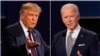 Kombinasi foto yang menunjukkan mantan Presiden AS Donald Trump (kiri) dan Presiden AS saat ini Joe Biden. (Foto: AP/Patrick Semansky)