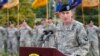 FILE - U.S. Army Major General Gary Volesky speaks during a ceremony at Fort Campbell, Kentucky, Oct. 14, 2014. Volesky says Iraqi forces are making "great progress" in reclaiming land lost to Islamic State militants.