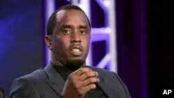 FILE - Sean 'Diddy' Combs participates in a panel during the Fox Television Critics Association Winter Press Tour in Pasadena, California, Jan. 4, 2018. (Richard Shotwell/Invision/AP)