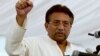FILE - Pakistan's former President and military ruler Pervez Musharraf addresses his party supporters at his house in Islamabad, April 15, 2013.