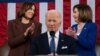 ARCHIVO - La vicepresidenta de EEUU, Kamala Harris, y la entonces presidenta de la Cámara de Representantes, Nancy Pelosi (derecha), aplauden al presidente Joe Biden durante su primer discurso sobre el Estado de la Nación en Washington, DC, el 1 de marzo de 2022.