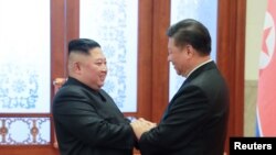 中国国家主席习近平在北京会见朝鲜领导人金正恩 （2019年1月10日）