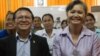 Kem Sokha, CNRP president, is pictured with Mu Sochua, CNRP vice president, at the party's headquarters in Phnom Penh, Cambodia, Wednesday, August 10, 2016. ( Leng Len/VOA Khmer)