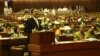 Pakistan Prime Minister Yusuf Raza Gilani speaks during parliament session in Islamabad May 9, 2011.