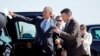 FILE - US President Barack Obama talks to Nevada Governor Brian Sandoval (R) in Las Vegas, Nevada, Aug. 24, 2015. Sandoval, a moderate Republican, bowed out of consideration for appointment to the Supreme Court.