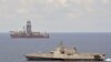 (Tư liệu) Tàu USS Gabrielle Giffords tiến hành các hoạt động thường lệ gần tàu khoan West Capella, ngày 12 tháng 5 năm 2020