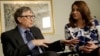 FILE - Bill and Melinda Gates talk to reporters about the 2016 annual letter from their foundation, the Bill and Melinda Gates Foundation, in New York, Feb. 22, 2016. Researchers are trying to infect mosquitoes in Brazil and Colombia with a type of bacteria that could prevent them from spreading Zika virus and other dangerous diseases.