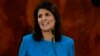 FILE - South Carolina Gov. Nikki Haley delivers her State of the State address to the joint session of the legislature, at the Statehouse in Columbia, S.C., Jan. 21, 2015.