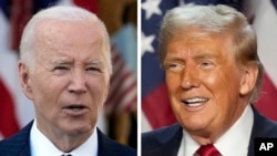 This combo image shows President Joe Biden, left, and President-elect Donald Trump, right. (AP Photo/Susan Walsh, left; Alex Brandon, right)