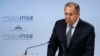 Russian Foreign Minister Sergey Lavrov talks at the Munich Security Conference in Munich, Germany, Feb. 17, 2018.