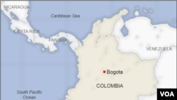 Peta wilayah Kolombia.