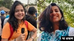 আটক দুই নারী সাংবাদিক সমৃদ্ধি সকুনিয়া এবং স্বর্ণ ঝা
