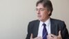 Joachim von Amsberg, Vice President of the Asian Infrastructure Investment Bank, talks to VOA Khmer on AIIB's future vision and his prospect on Asian economies, at World Economic Forum, in Phnom Penh, May 11, 2017. (Khan Sokummono/ VOA Khmer)