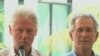 Former presidents Bill Clinton and George Bush speak at donor's conference for Haiti reconstruction aid