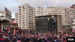 Protesta en Bolivia contra presidenta interina
