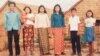 The Mells posed for a family photo in Thailand's Khao I Dang refugee camp. (Courtesy of Sameth Mell)