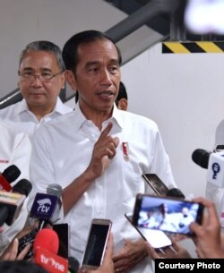 Presiden Jokowi meminta Kapolri menindak tegas kasus Audrey di Jakarta, Rabu (10/4) (Biro Pers Setpres)