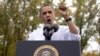 President Barack Obama speaks about the choice facing women in the upcoming election, October 19, 2012, at a campaign event at George Mason University in Fairfax, Virginia.