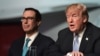 Le président américain Donald Trump et le secrétaire du Trésor Steven Mnuchin, à Saint-Louis, le 14 mars 2018.