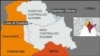 Map showing India and Pakistan controlled Kashmir and the Line of Control