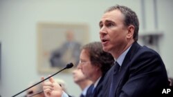 FILE - Citadel Investment Group President and Chief Executive Officer Kenneth Griffin testifies on Capitol Hill Washington, Nov. 13, 2008, before the House Oversight and Government Reform hearing on "Hedge Funds and the Financial Market".