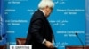 U.N. envoy Martin Griffiths leaves after a news conference on Yemen talks at the United Nations in Geneva, Switzerland, Sept. 8, 2018.