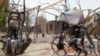 Scene of destruction caused by a Boko Haram attack.
