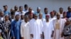 Wasu daga cikin masu ruwa da tsaki a harkokin jihar Benue a lokacin da suka gana da shugaba Buhari