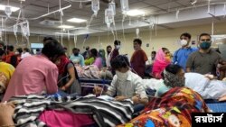 নয়া দিল্লীর একটি সরকারি হাসপাতালের স্ট্রেচারে ডেঙ্গু আক্রান্ত রোগীদের দেখা যাচ্ছে। (ফাইল ফটো- অনুস্রি ফাদনাভিস/ রয়টার্স) 