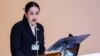 ထိုင်းဝန်ကြီးချုပ်သစ် Paetongtarn Shinawatra လွှတ်တော်မှာမိန့်ခွန်းပြောနေစဉ် (စက်တင်ဘာ ၁၂, ၂၀၂၄)
