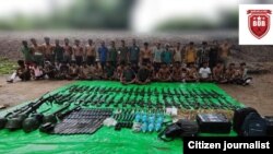 စစ်ကိုင်းတိုင်း၊ ဘုတလင်မြို့ ကူတော်ရဲစခန်းကထွက်လာတဲ့ အင်အား ၁၀၀ ကျော် စစ်ကောင်စီစစ်ကြောင်းကို ကာကွယ်ရေးပူးပေါင်းတပ်ဖွဲ့တွေက တိုက်ခိုက်ဖမ်းဆီးထားပုံ။ (အောက်တိုဘာ ၁၊ ၂၀၂၄/ဓာတ်ပုံ-မုံရွာခရိုင် အမှတ် (၂၀) တပ်ရင်း၊ BOB)