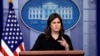 រូប​ឯកសារ៖ លោកស្រី Sarah Huckabee អ្នក​នាំ​ពាក្យ​សេតវិមាន។