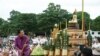 Cambodian Prime Minister Hun Sen in an elaborate ritual ceremony to pray for the country's happiness at the famed Angkor Wat temple in Cambodia's northwestern Siem Reap province, November 02, 2017. (Khan Sokummono/VOA Khmer)