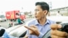 Radio Free Asia's reporter Yeang Sochearin is pictured in Phnom Penh, Cambodia, November 15, 2017. (Khan Sokummono/VOA Khmer)