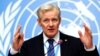 United Nations Syria envoy's Special Adviser Jan Egeland attends a briefing after the meeting of the humanitarian task force on Syria in Geneva, Switzerland Feb. 1, 2018. 